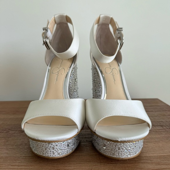 Jessica Simpson - Women's White Everyn Platform Sandal Heeled size 8.5 - Picture 3 of 15